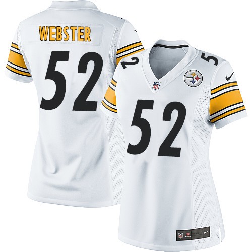 Women's Elite Mike Webster Nike Jersey White Road - #52 NFL Pittsburgh Steelers